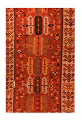 Vintage Turkish Kilim Rug 3'10'' x 11'8''
