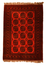 Vintage Afghan Rug 6'6'' x 9'1''