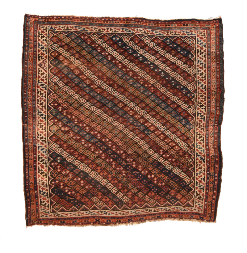 Antique Bakhtiari Rug 6'6'' x 6'7''