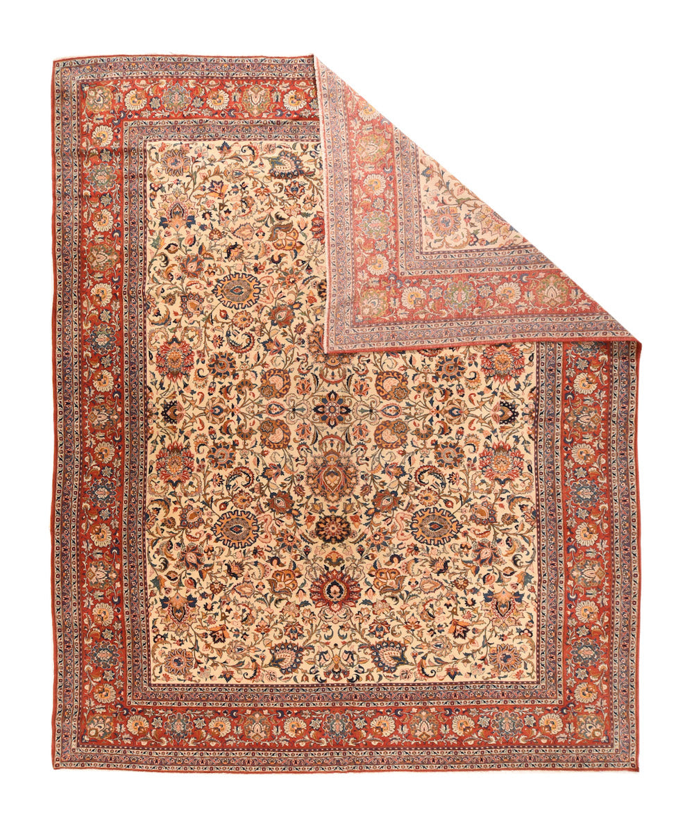 Fine Antique  Kashan Rug 10'11'' x 14'0''