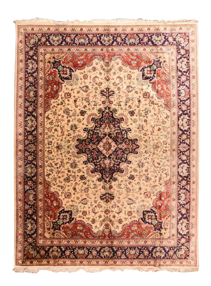 Extremely Fine Vintage Silk  Qum Rug 10'1'' x 13'6''