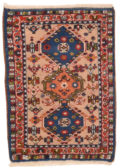Fine Vintage Persian Ardebil Rug 1'11'' x 2'11''
