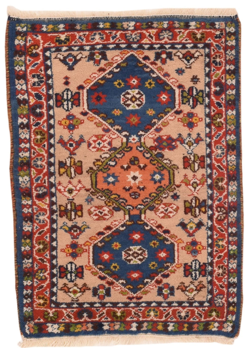 Fine Vintage Persian Ardebil Rug 1'11'' x 2'11''
