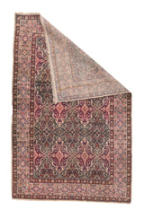 Antique Salmon Lavar Kerman Rug 4'8'' x 7'3''
