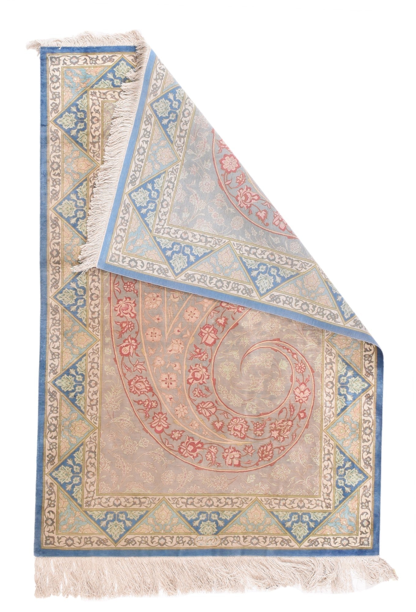 Fine  Silk Rug 3'3'' x 4'10''