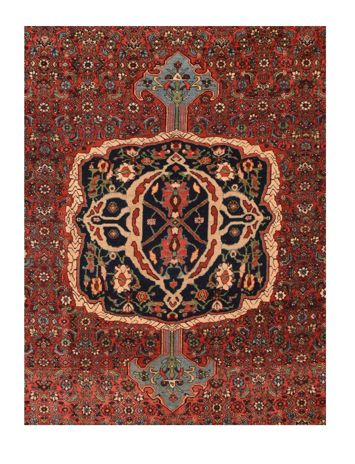 Antique Burgundy Bidjar Rug 7'5'' x 11'1''