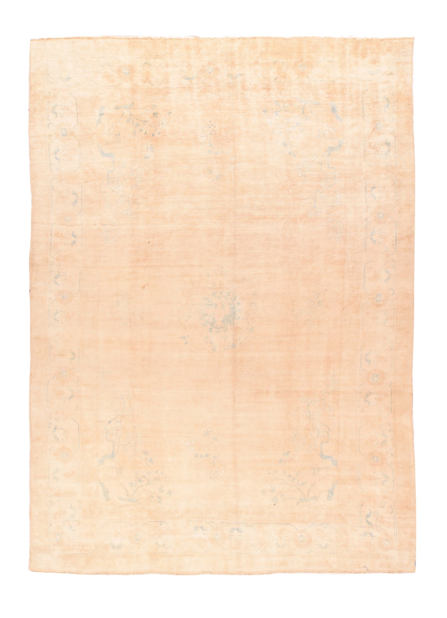 Antique Ivory Oushak Rug 9'0'' x 12'2''