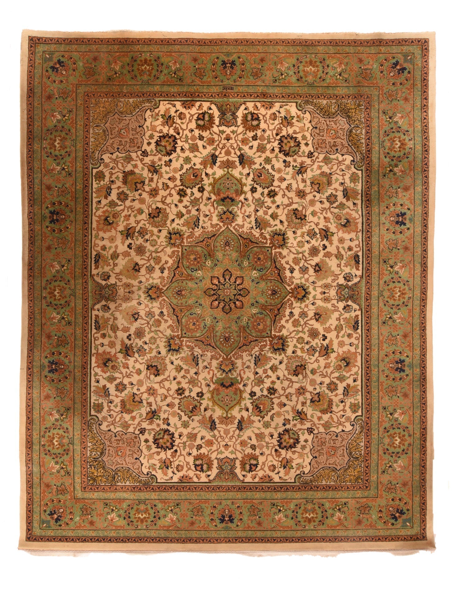 Vintage Beige Tabriz Rug 8'0'' x 10'0''
