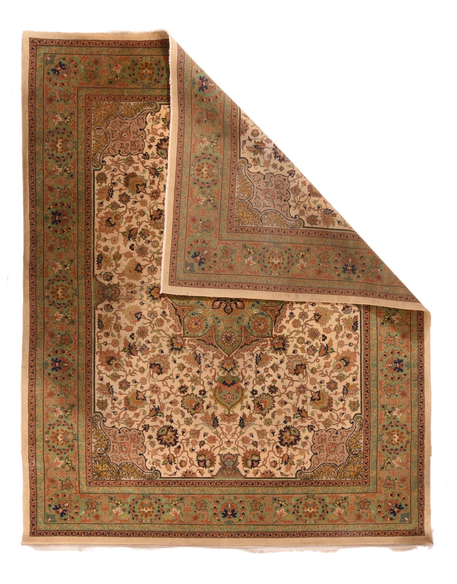 Vintage Beige Tabriz Rug 8'0'' x 10'0''