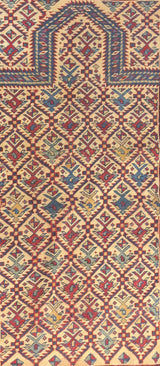 Antique Caucasian Daghestan Shirvan Rug 3'1'' x 4'3''