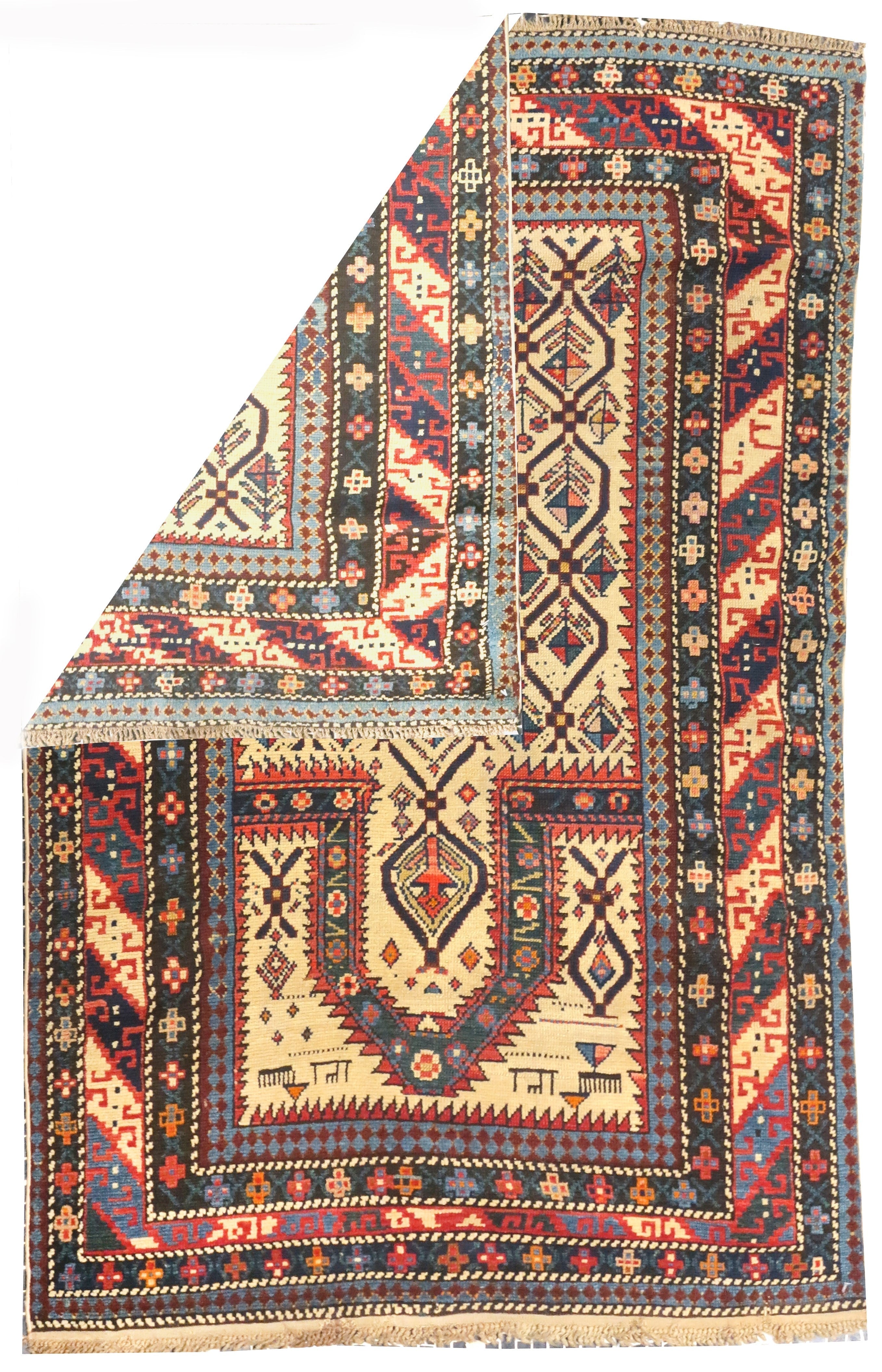 Antique Daghestan Shirvan Rug 3'4'' x 5'2''