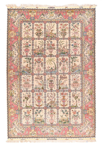 Extremely fine  Tabriz 70 Raj. Wool and Silk with a Silk foundation Rug 7'0'' x 10'0''