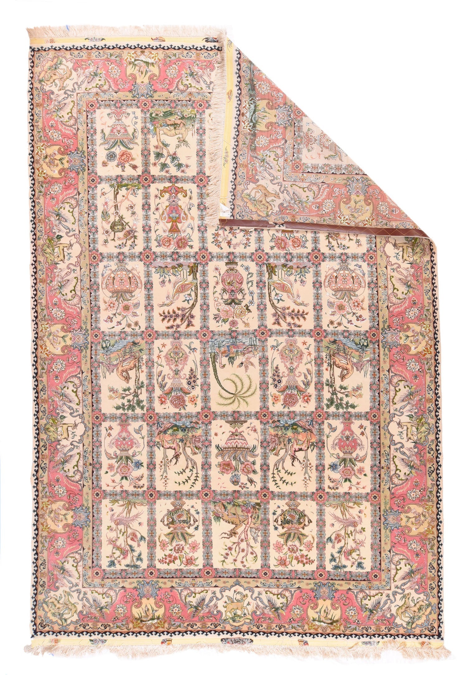 Extremely fine  Tabriz 70 Raj. Wool and Silk with a Silk foundation Rug 7'0'' x 10'0''