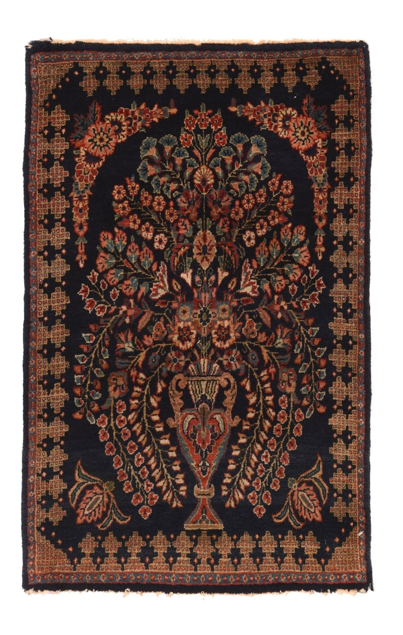 Fine Antique Kashan Rug 1'9'' x 2'10''
