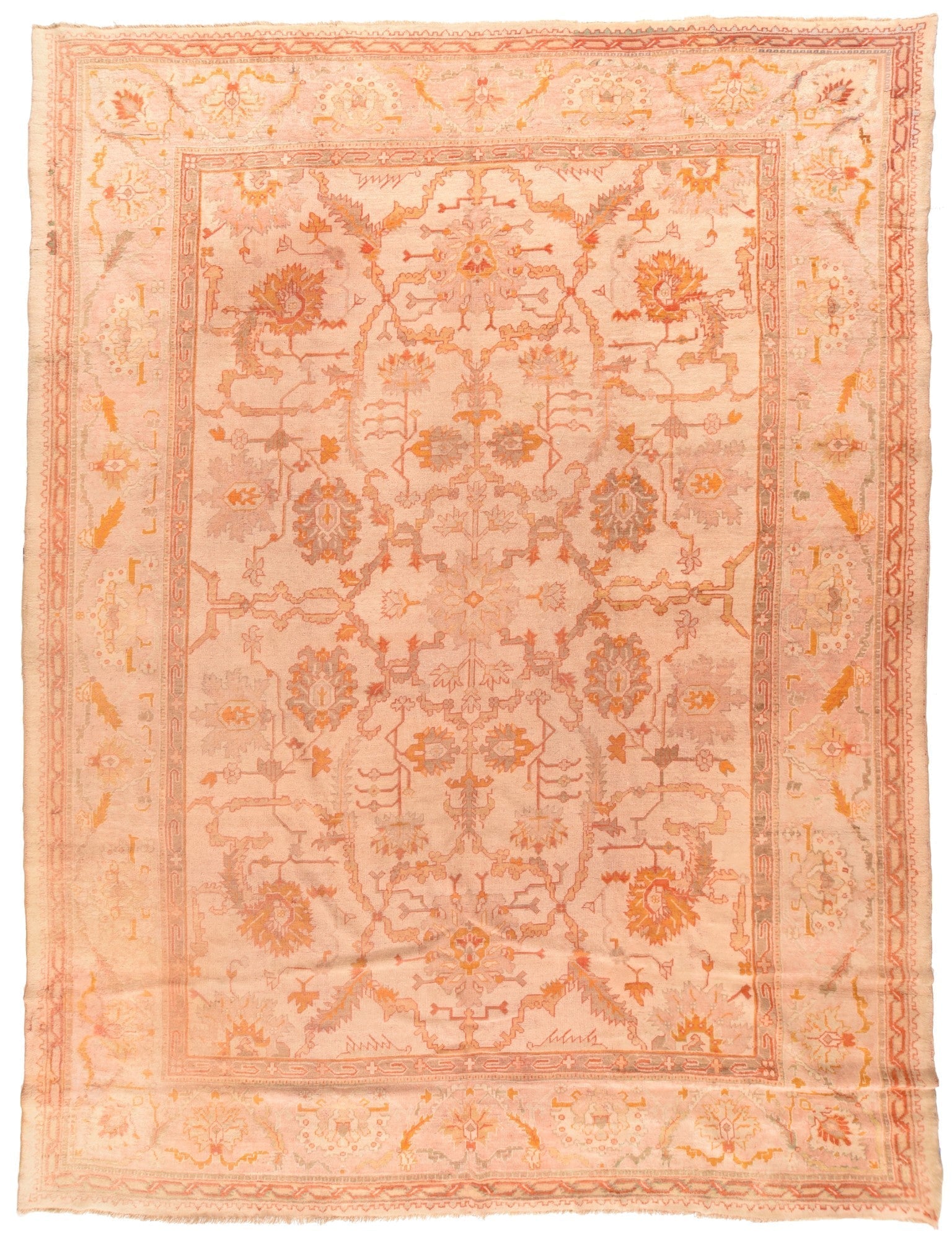 Antique Turkish Oushak Rug 11'4'' x 14'4''
