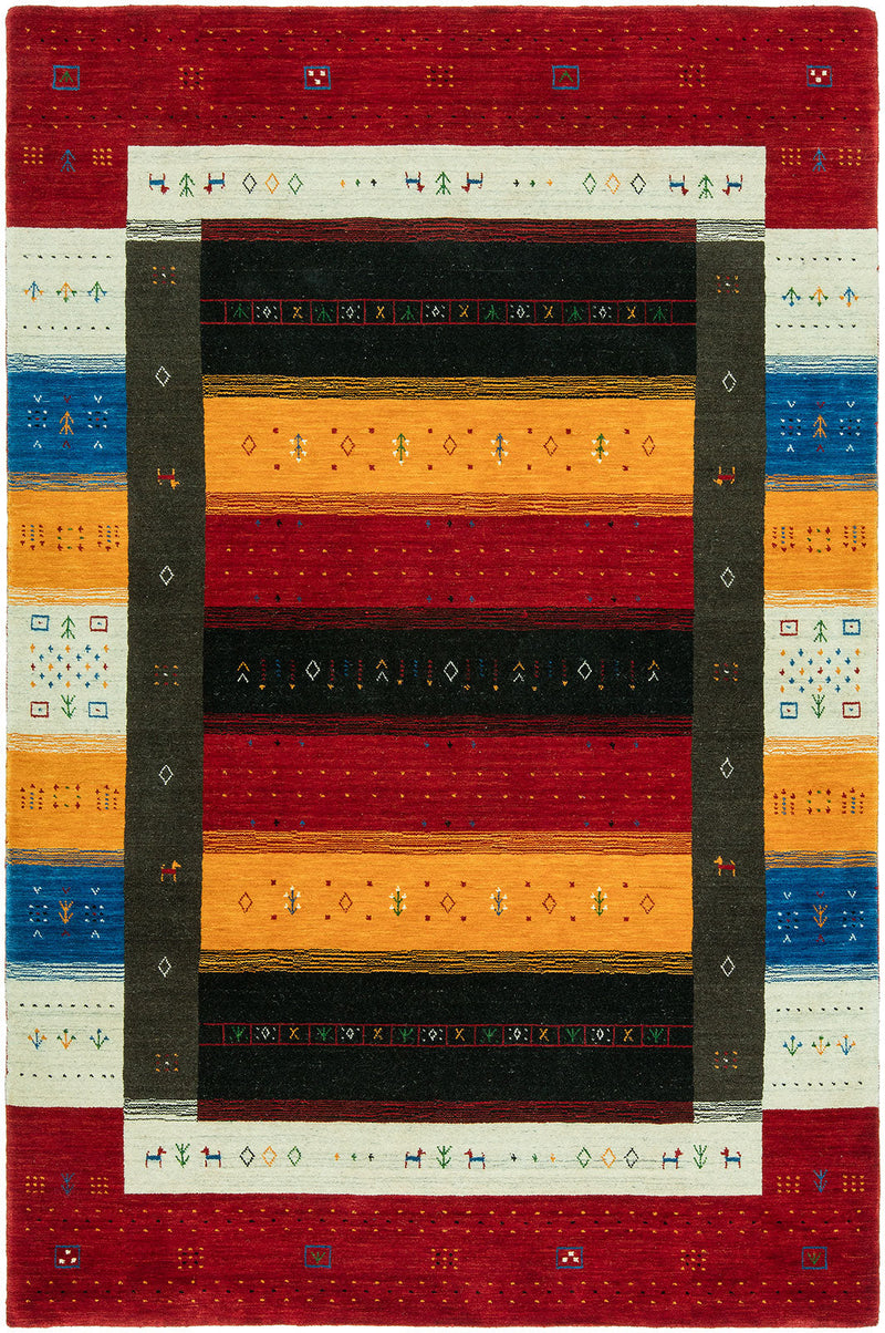 Folk FL-1109 Red - Multi Rug