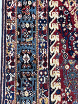 Antique  Qashqai Rug 4' 8" x 7' 11"