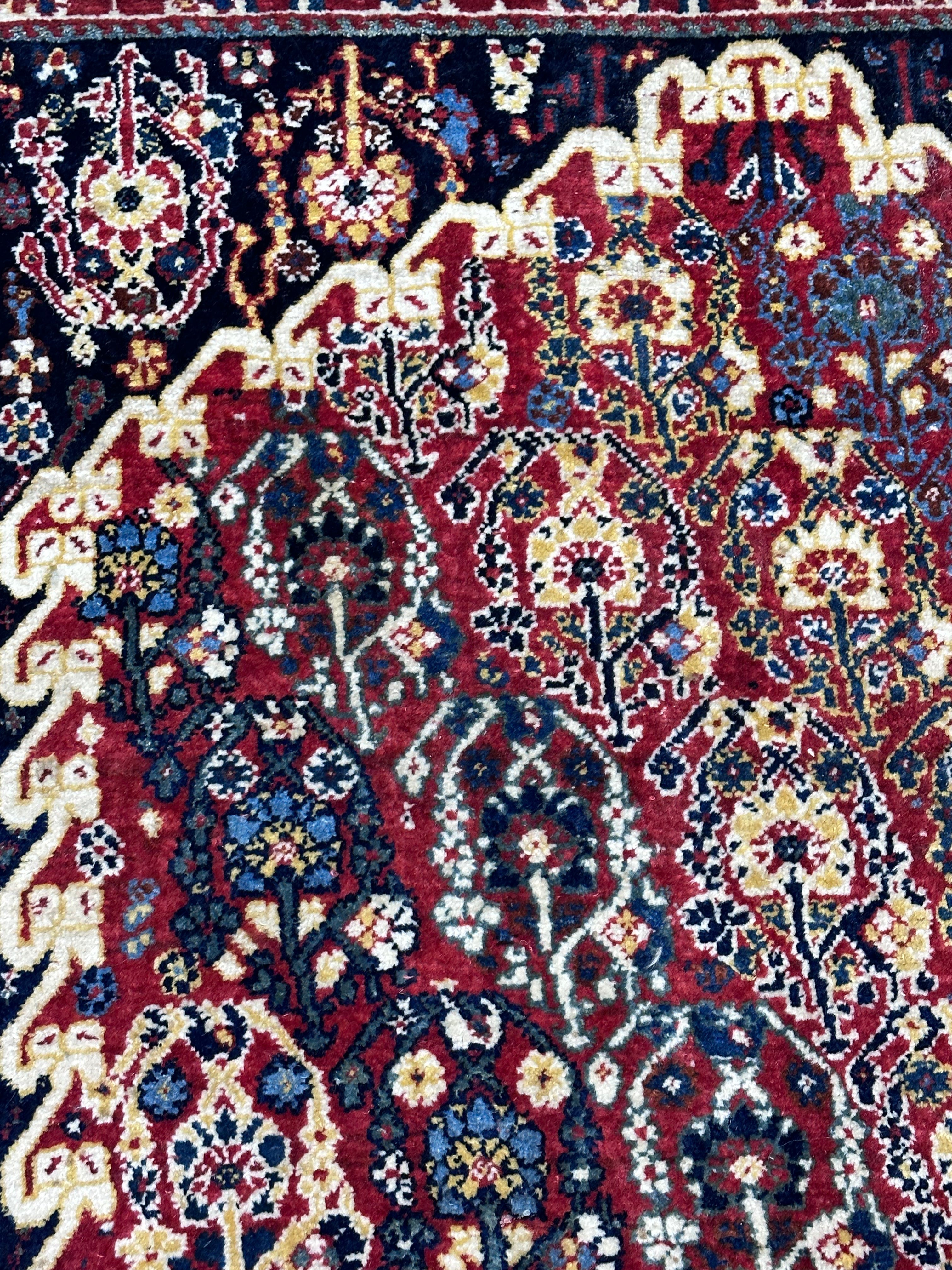 Antique  Qashqai Rug 4' 8" x 7' 11"