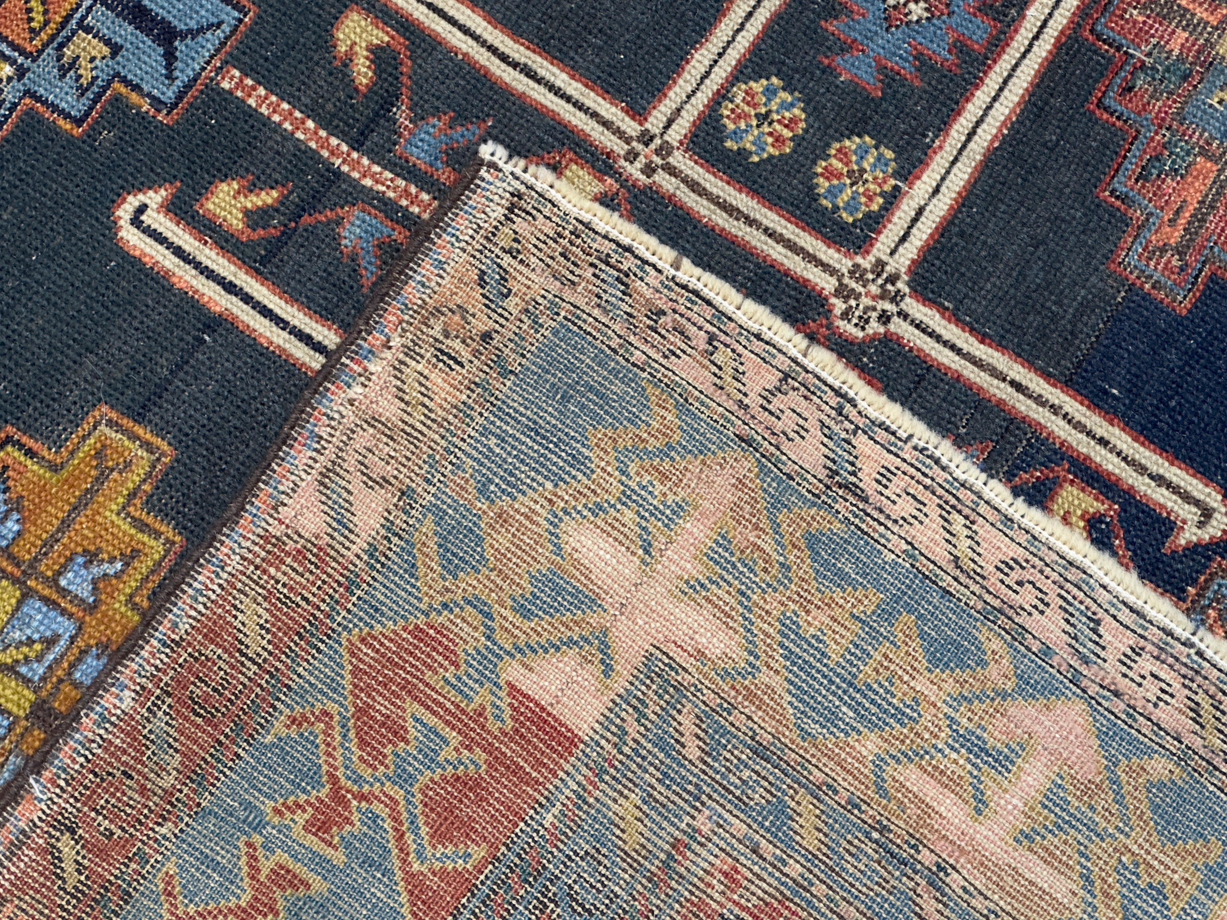 Antique Caucasian Kuba Shrivan Rug 4'1" x 5' 11"