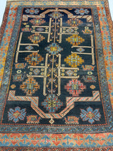 Antique Caucasian Kuba Shrivan Rug 4'1" x 5' 11"