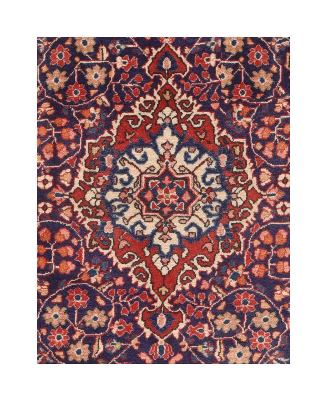 Vintage Sarouk Rug 2'3'' x 3'2''