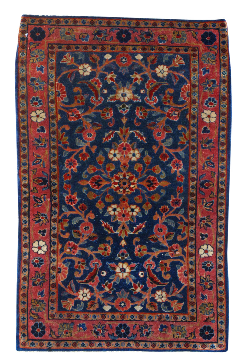Antique Kashan Rug 1'11'' x 2'11''
