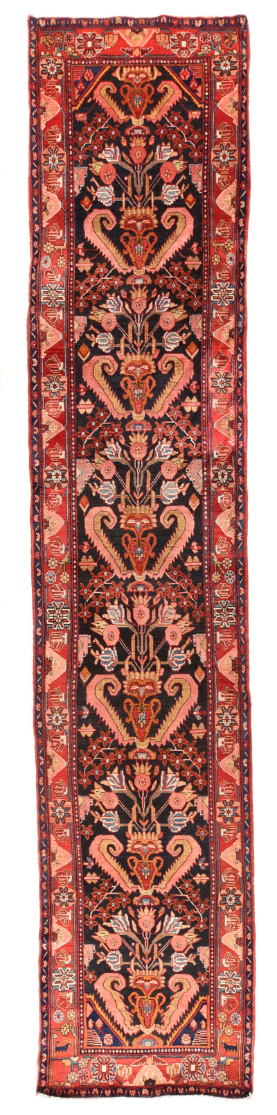Vintage Hamadan Runner 3'6'' x 17'8''