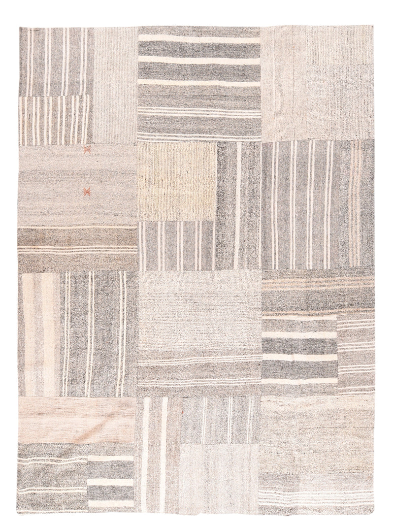 Fine Vintage Turkish Flat Weave Wool Rug 7'6'' x 10'3''