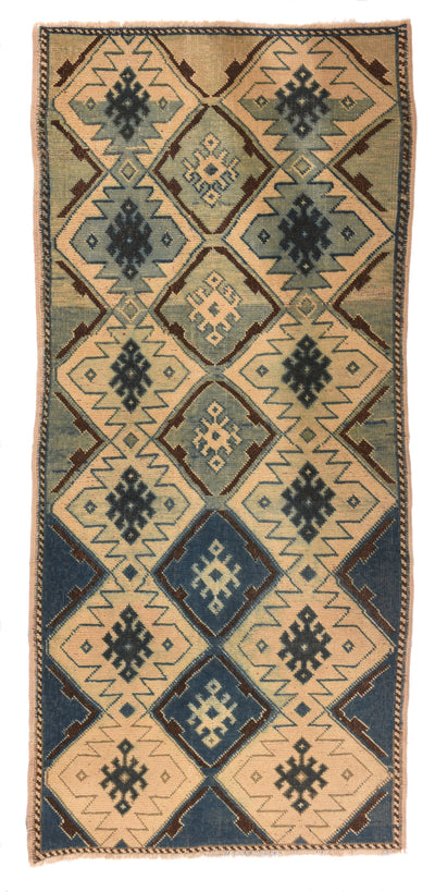 Vintage Turkish Short Runner 3'3'' x 6'11''