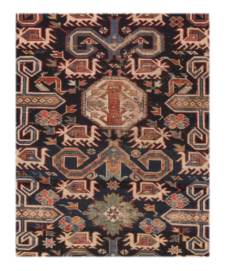 Antique Caucasian Shirvan Rug 4'3'' x 6'3''