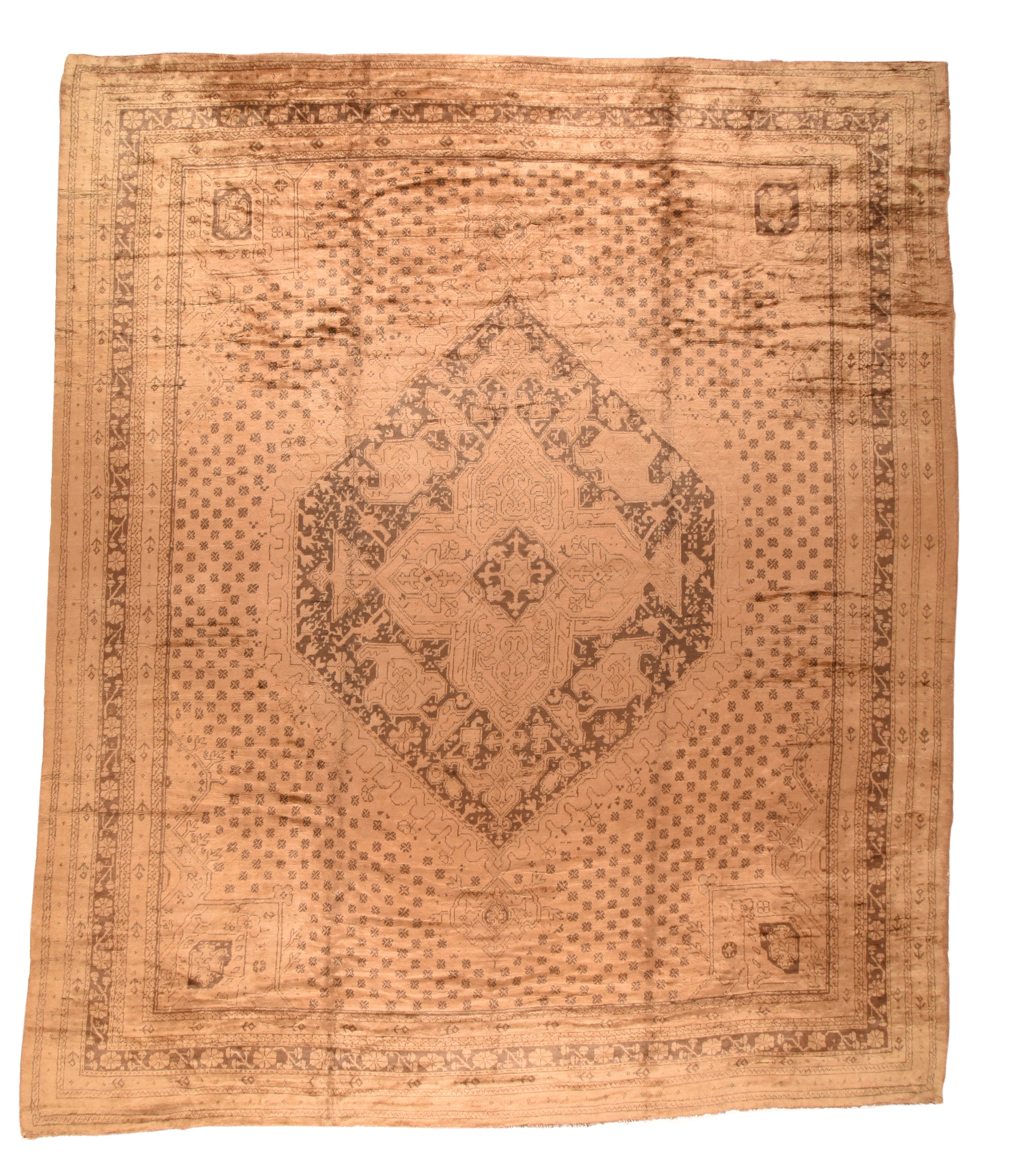 Antique Oushak Rug 13' 9'' x 15' 8''