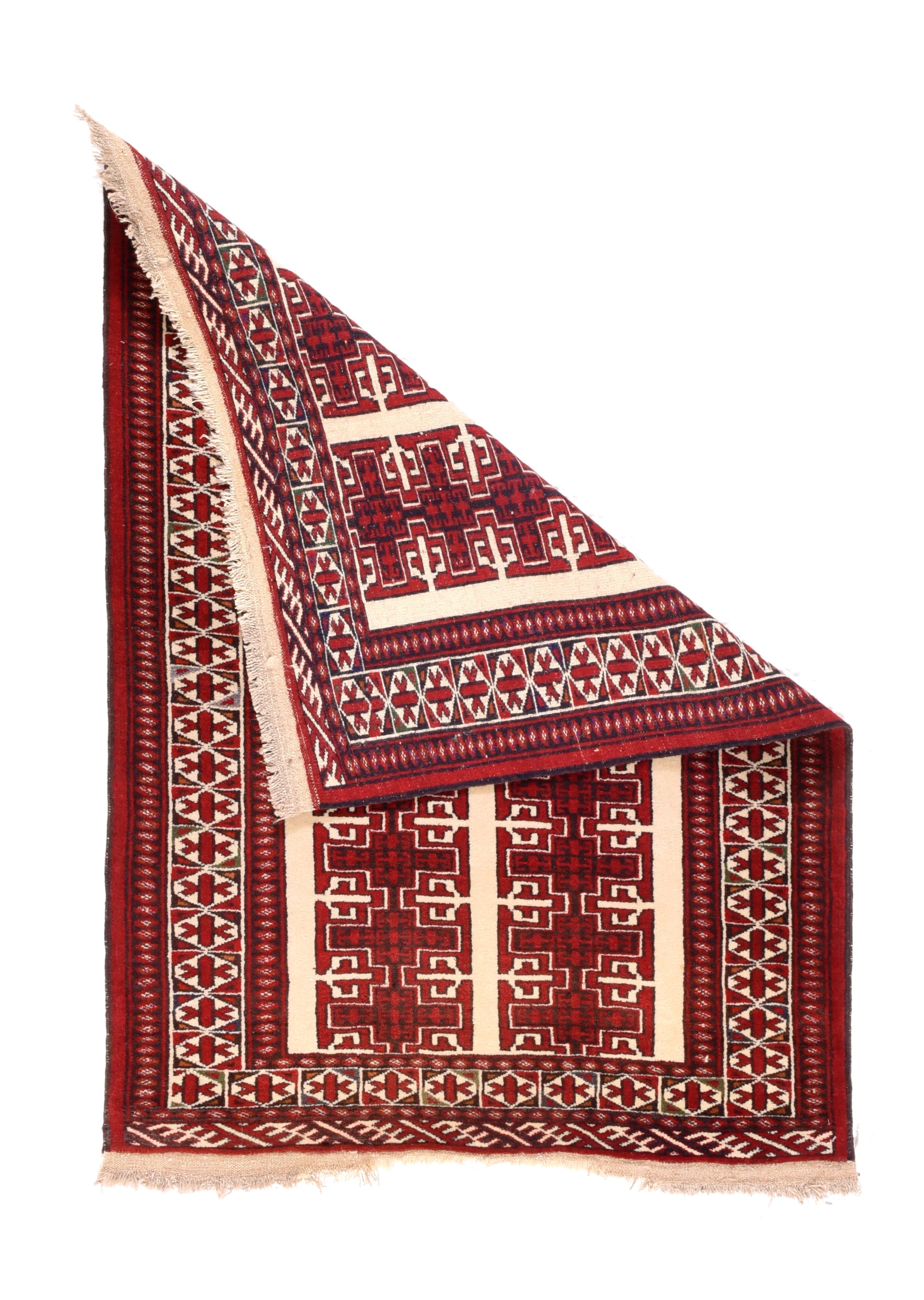 Vintage Turkmen Rug 3'3'' x 4'4''