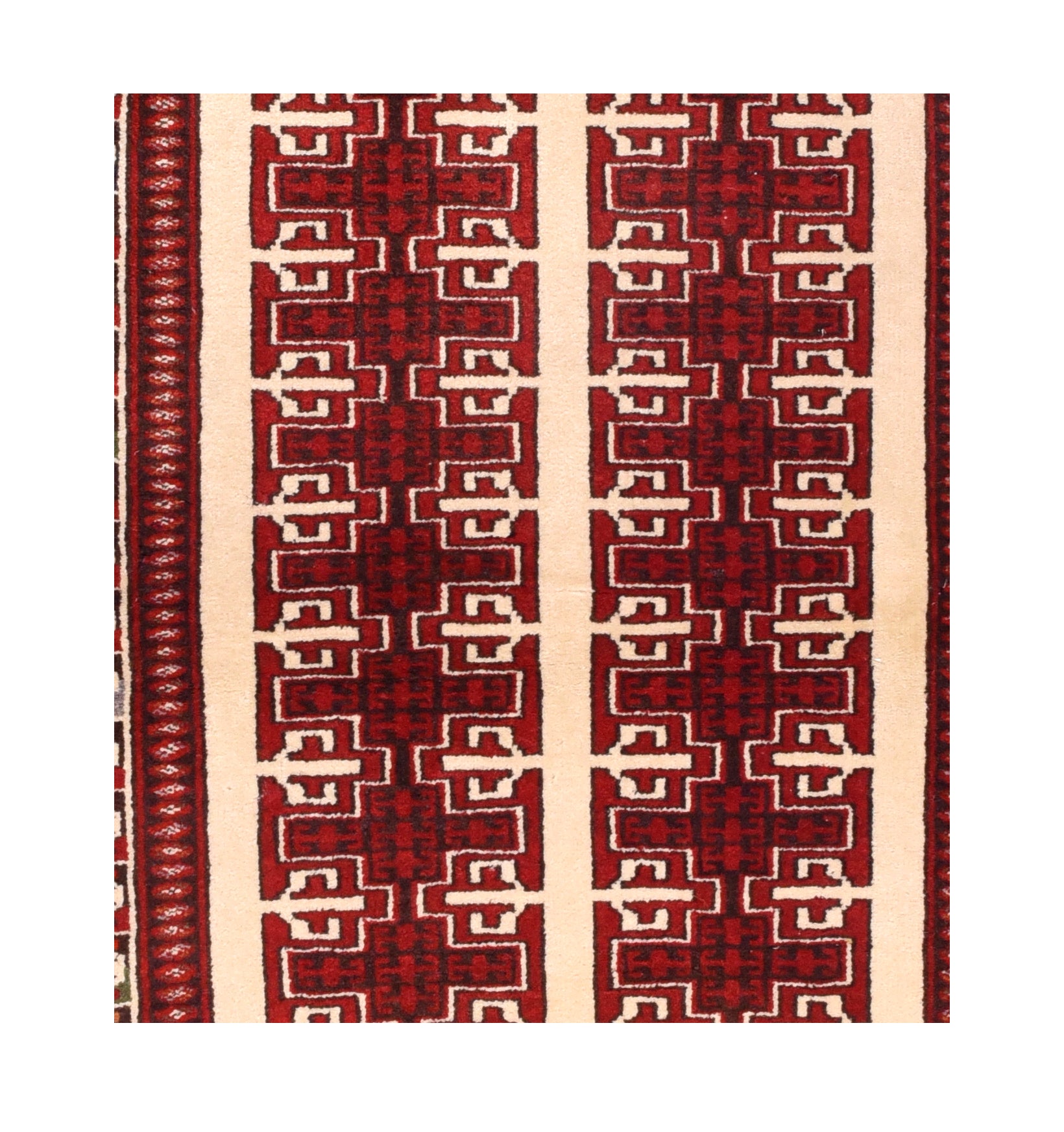Vintage Turkmen Rug 3'3'' x 4'4''