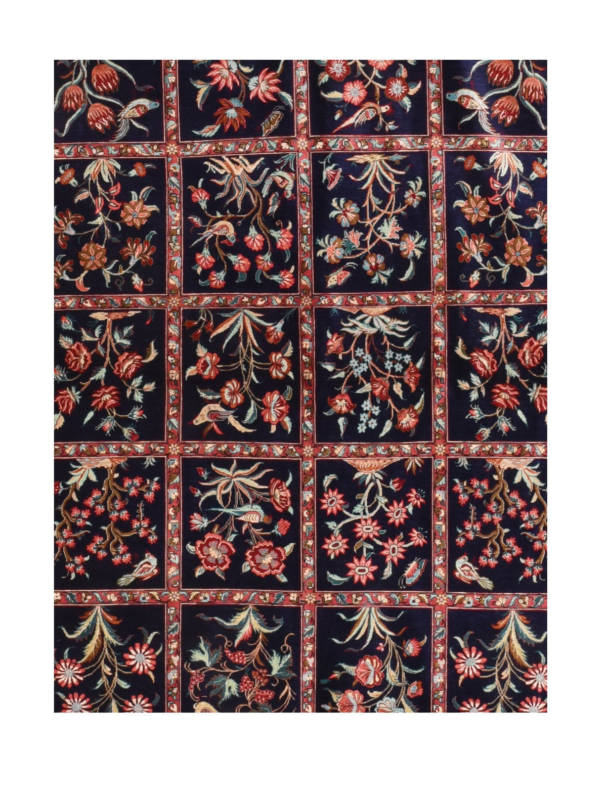 Extremely Fine Pure Silk  Qum Rug 4'5'' x 6'11''