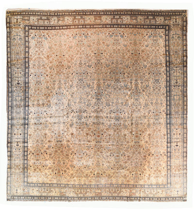 Antique Mohtasham Kashan Rug 13'0'' x 14'0''