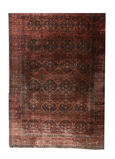 Antique Mohtasham Kashan Rug 13'3'' x 20'4''