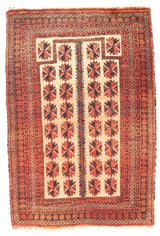 Vintage Balouch Rug 3'2'' x 4'2''
