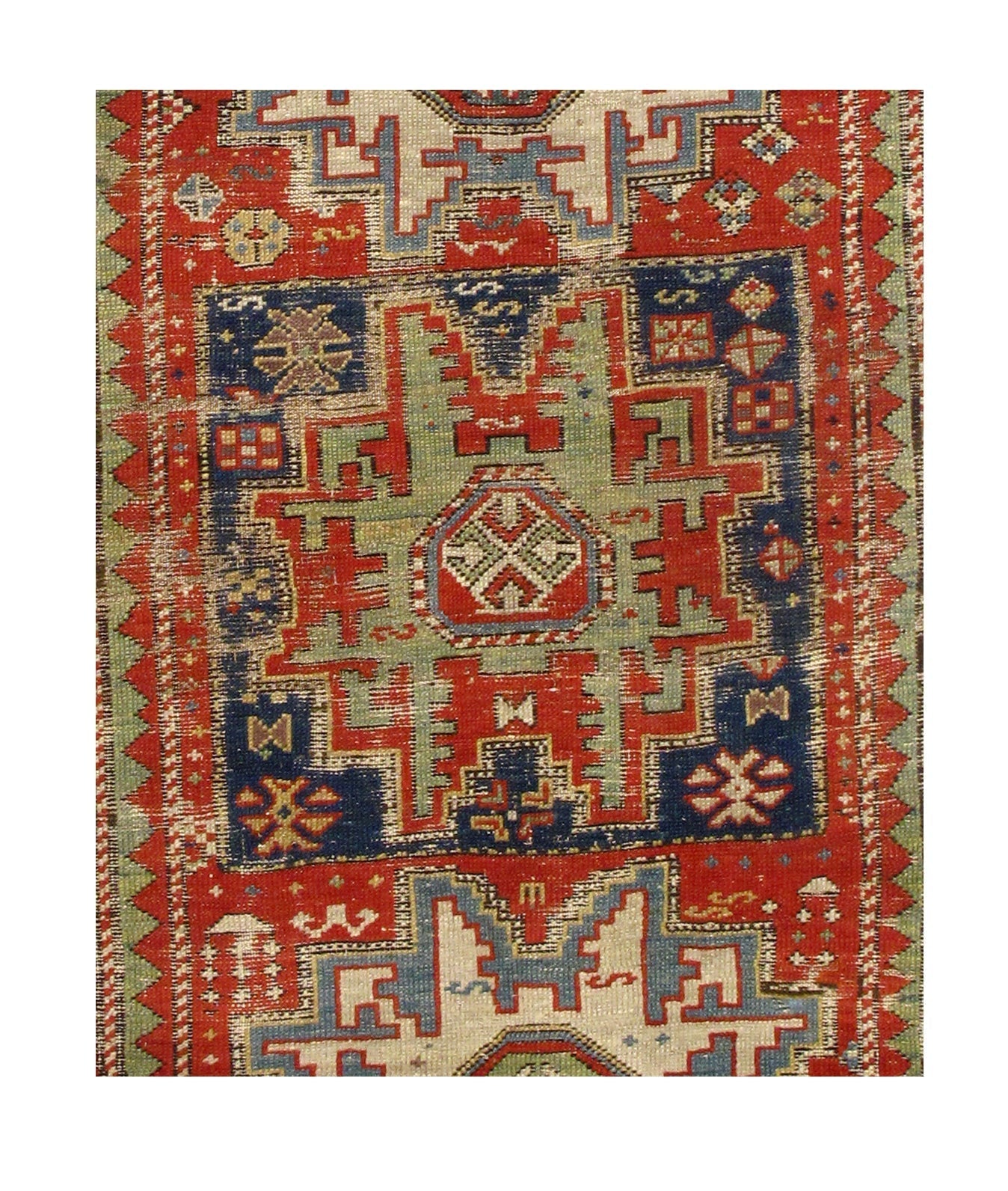 Antique Caucasian Lezgi Rug 4'0'' x 6'9''