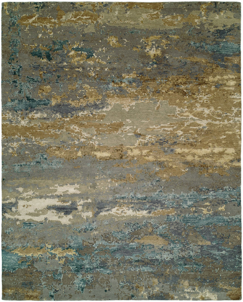 Rosewood RO-1427 Light Blue - Gold Rug