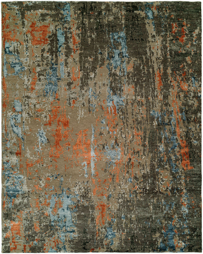 Rosewood RO-1429 Grey - Rust Rug