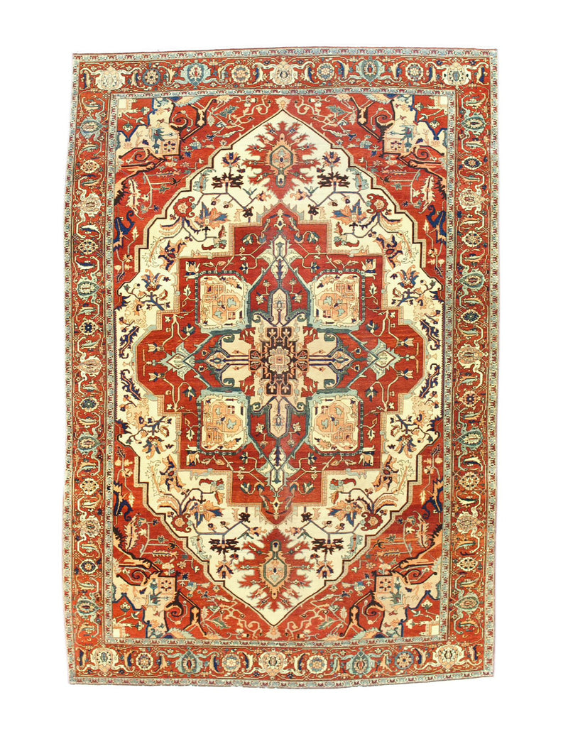 Antique  Serapi Rug 9'4