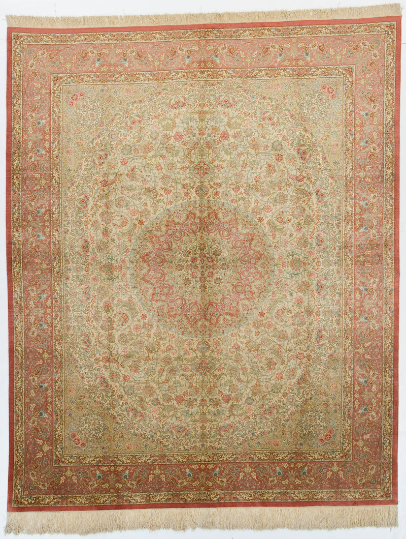Vintage Silk Qum Rug 8'0'' x 10'0''
