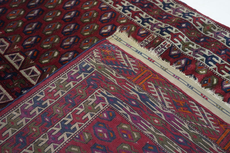 Antique Yamud Bokara Rug 3'5'' x 4'2''