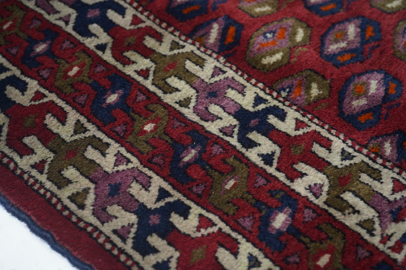 Antique Yamud Bokara Rug 3'5'' x 4'2''