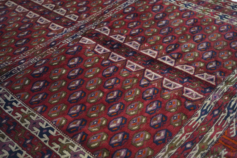 Antique Yamud Bokara Rug 3'5'' x 4'2''