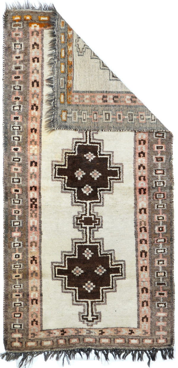Vintage Tribal Gabbeh Rug 3'3'' x 6'3''