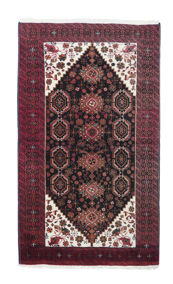 Persia Balouch Wool on Cotton 3'4''x6'6''