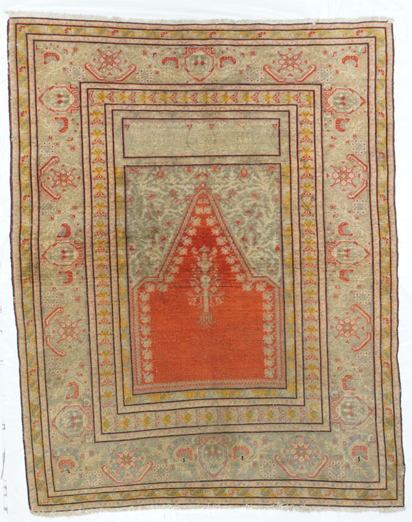 Antique Turkish Prayer 4'6'' x 5'9''
