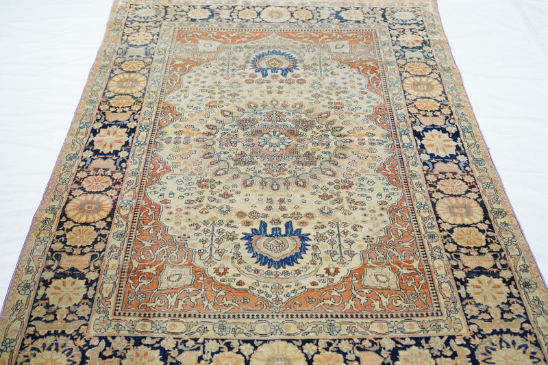 Antique Mohtasham Kashan Rug 4'7'' x 6'7''