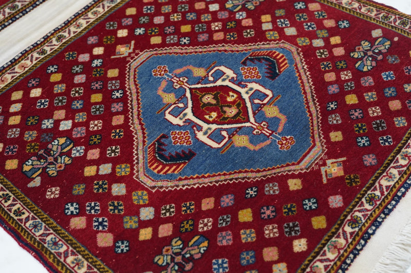 Vintage Kashkouli Rug 2' x 4'